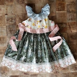 Matilda Jane Platinum Girls 6 Sun Dress w Bunnies